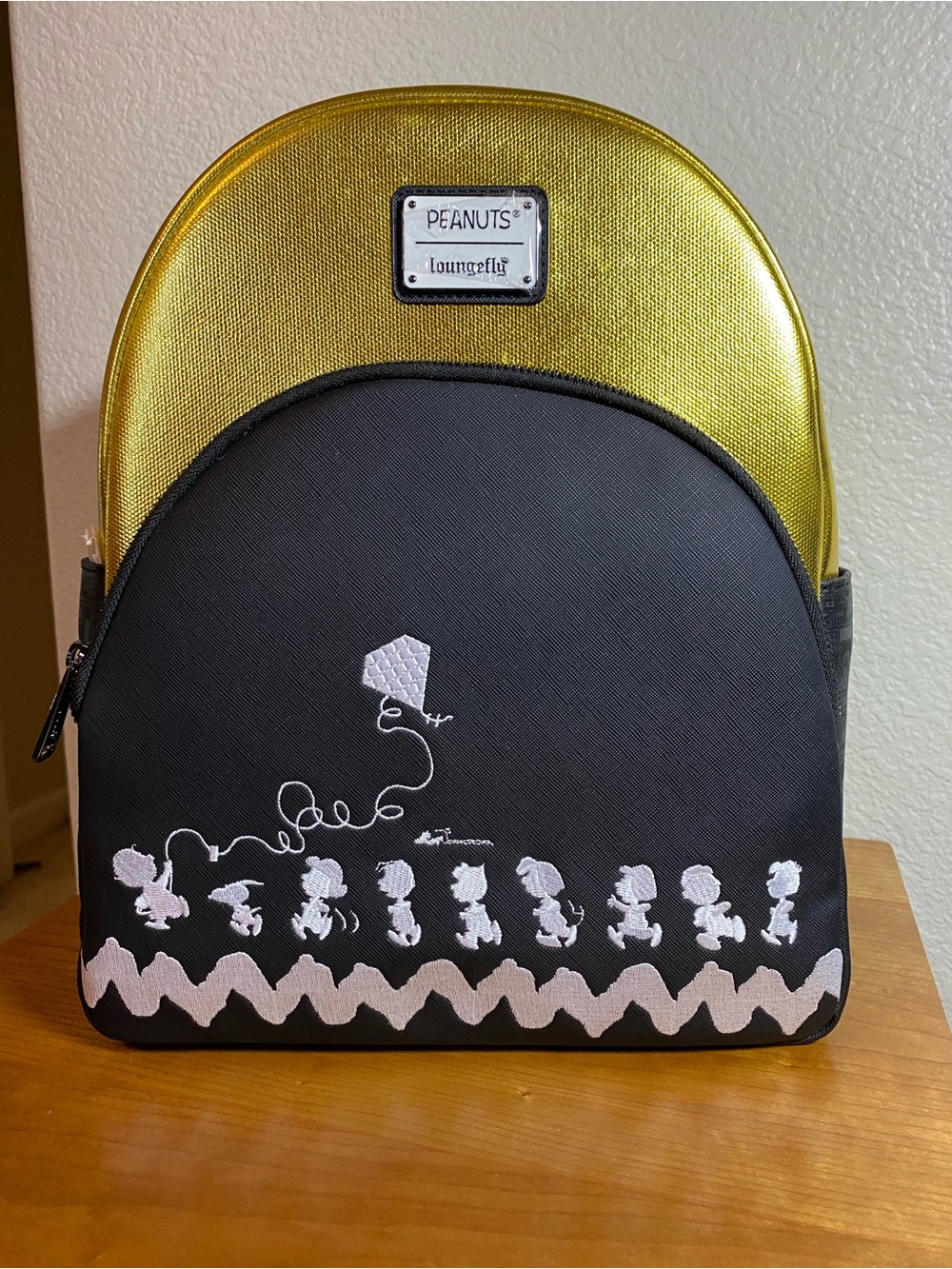 Peanuts Gold & Black Mini Backpack